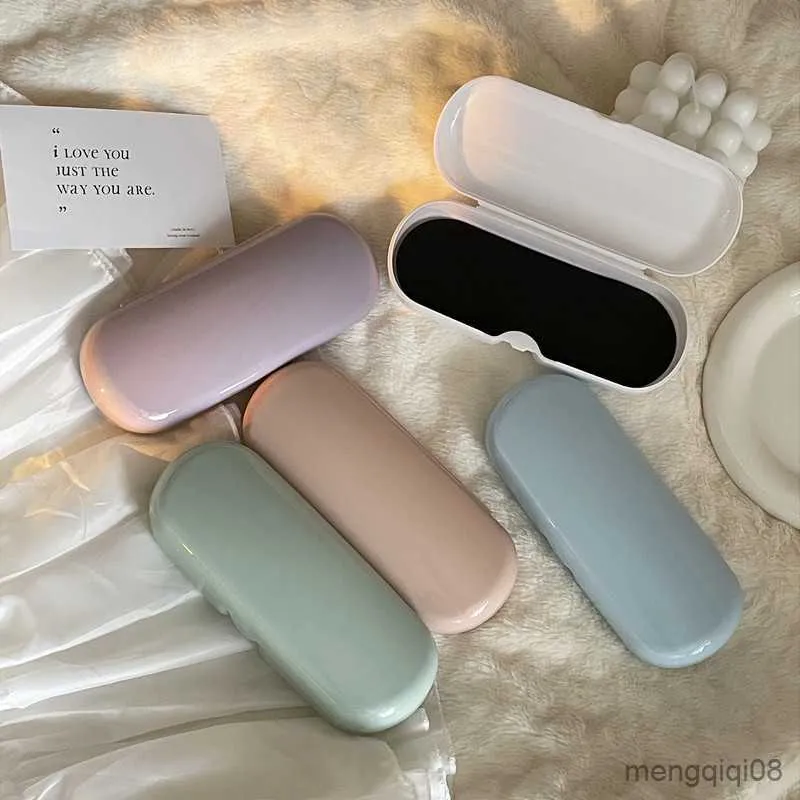 Sunglasses Cases Bags Portable Case For Women Myopia Glasses Cream Colored Storage Box Contact Lens Cute