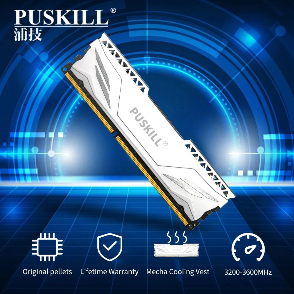 Rams Puskill Udimm Memory DDR3 DDR4 4 Go 8 Go 16 Go 1333MHz 1600MHz 2666MHz 2400MHz 2133MHz