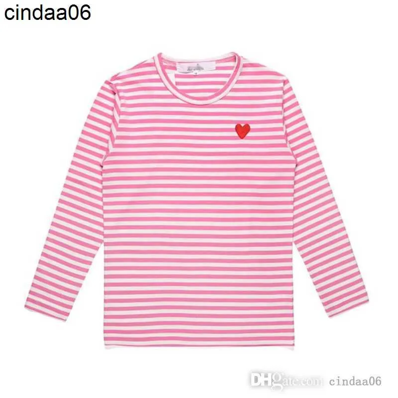 Fashion Brand Heart Print Tee: Long Sleeve Cotton Designer Shirt