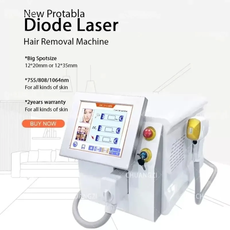 Ny Diode Laser Hair Removal Machine Device 755nm 80nm8 1064 NM 2000W Diode för Women Beauty Salon