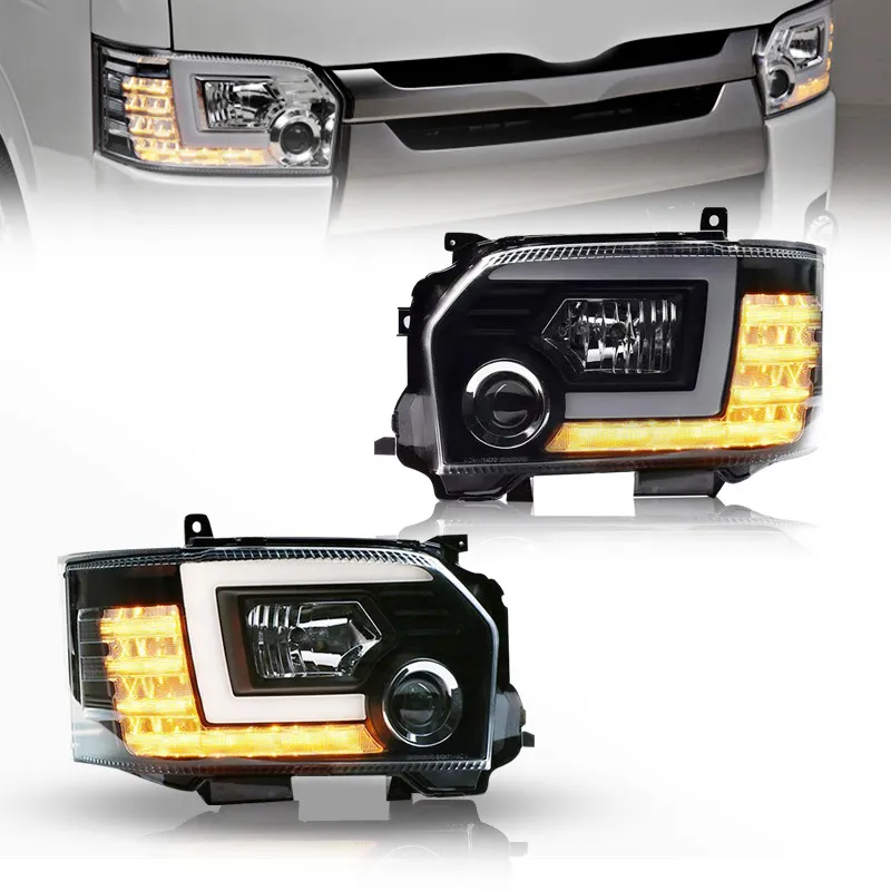 LED Front Headlights For Toyota Hiace 2005 20 With Bi Xenon Beam