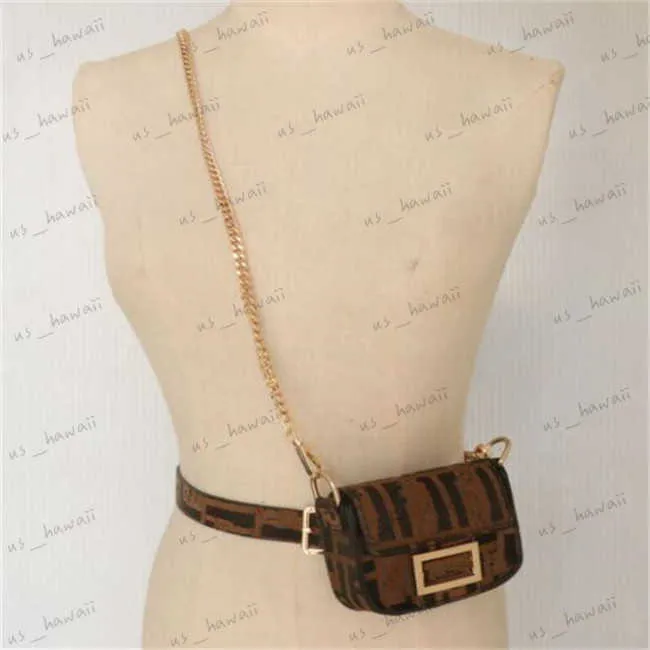 Marsupi New Fashion Women Belt Marsupio Marsupi Designer Borse in pelle Portamonete staccabile Cute Chain Crossbody Bags T230529