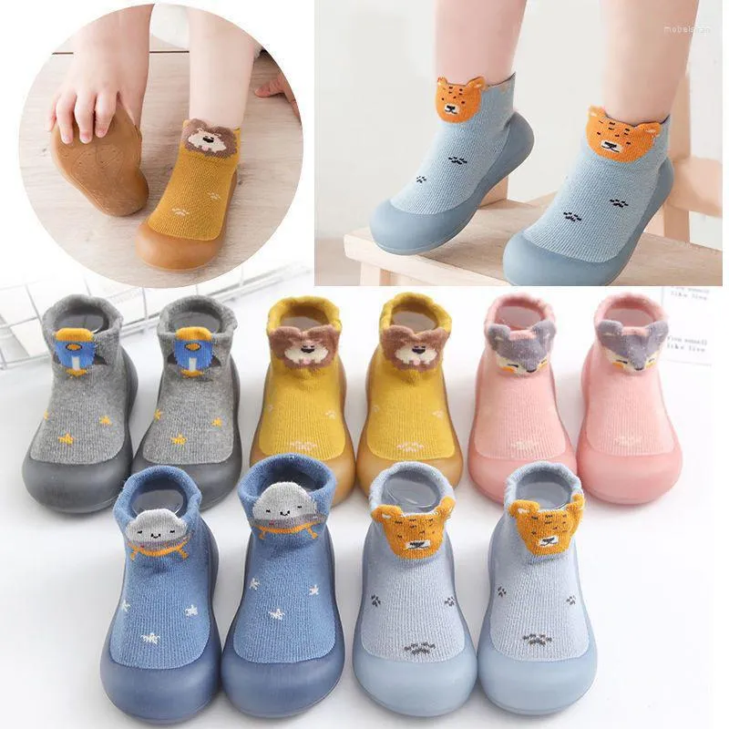 Premiers marcheurs unisexe bébé chaussures anti-dérapant dessin animé Animal Prewalker infantile garçons semelle souple en caoutchouc extérieur enfant en bas âge rose Sneaker