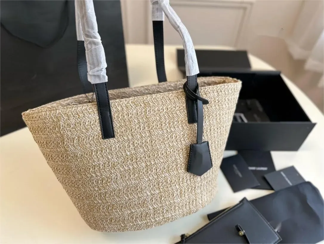 2023 Ny konstnär Straw Fashion Luxury Bag Axel Bag Wallet Shopping Tote Travel Designer Bag Independent Card Holder