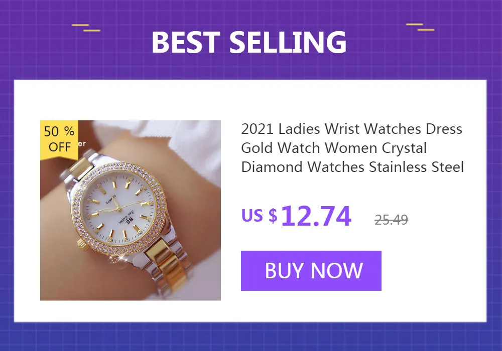 Luxury Crystal Gold Bracelet Watch Ladies With Gold Diamonds And