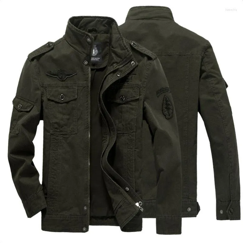 Vestes pour hommes 2023 hommes haute qualité coton veste coupe-vent militaire armée vêtements Outwear vol hommes marque vêtements 6XL