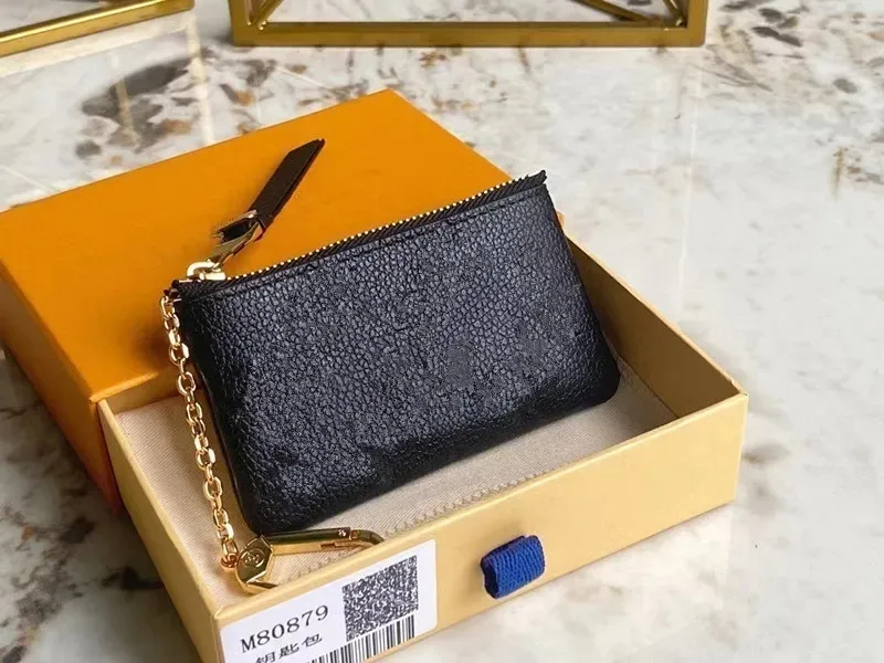 Kluczowa torebka mini projektanci portfele moda damska męska pierścień pierścienia moneta luksusowa torebka M62650 z portfelem pudełkową portfela