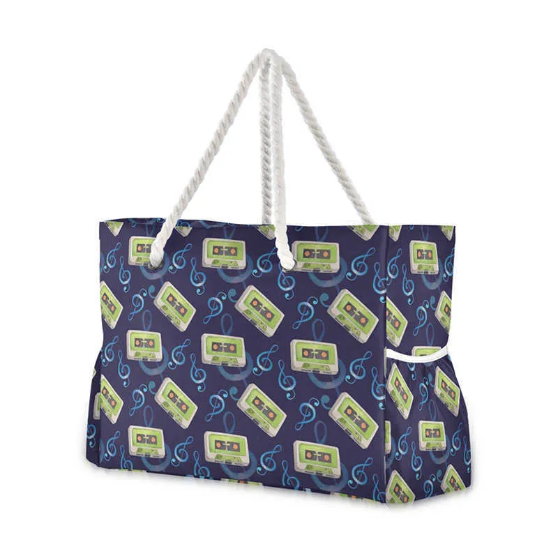 Peacocks beach bags top