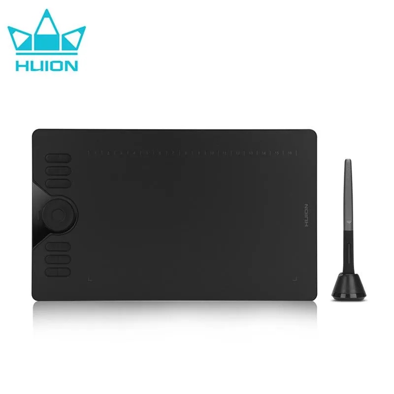 Tablets Huion HS610 Graphics Tablet 10x6.25 Zoll Zeichnung Tablet Digital Battery Free Stylus Support Android Phone Windows MacOS PC