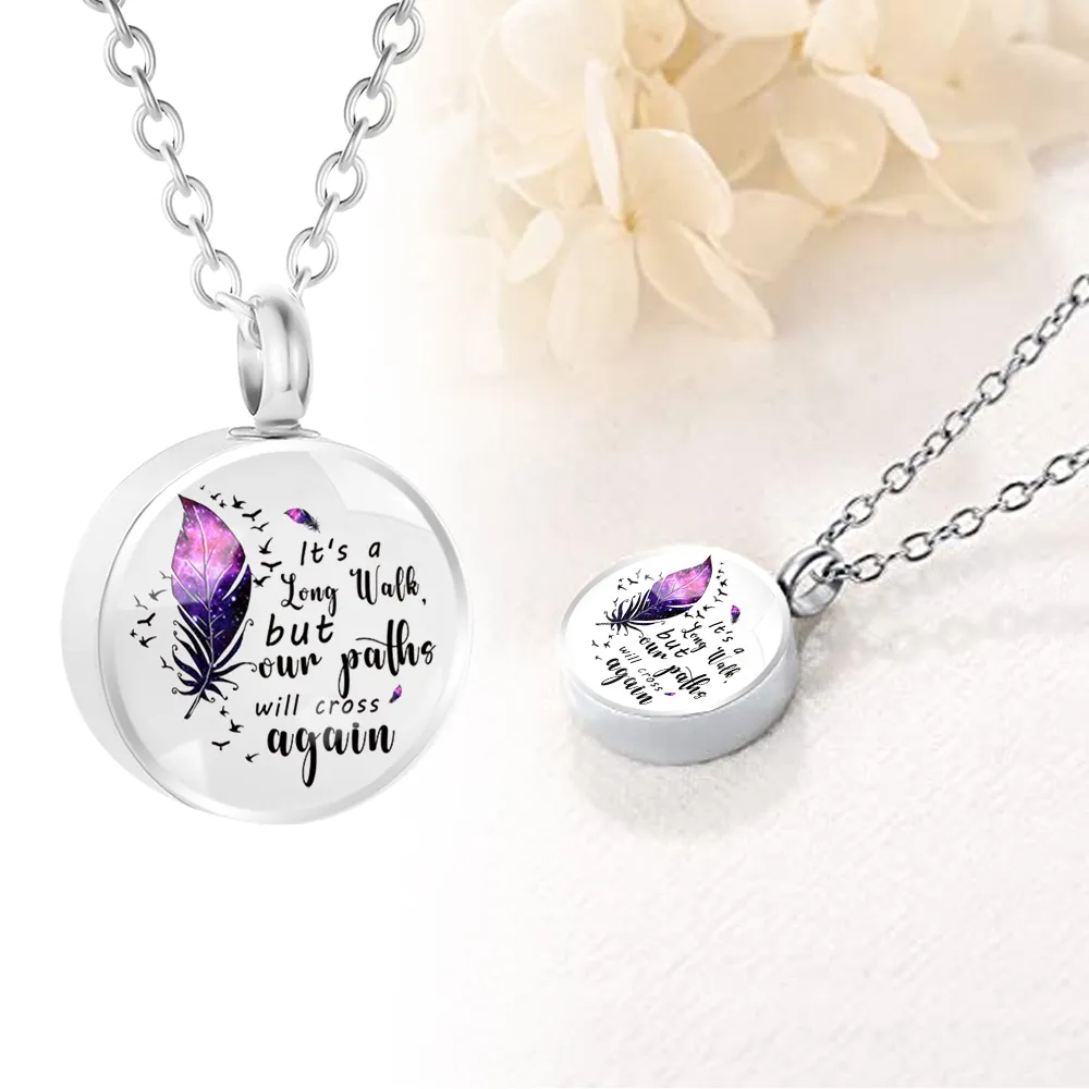 Commemorative Family Pet Hair Bone Ash Necklace Dead Cat and Dog Souvenir Pendant Exquisite Gift Sealed and Waterproof