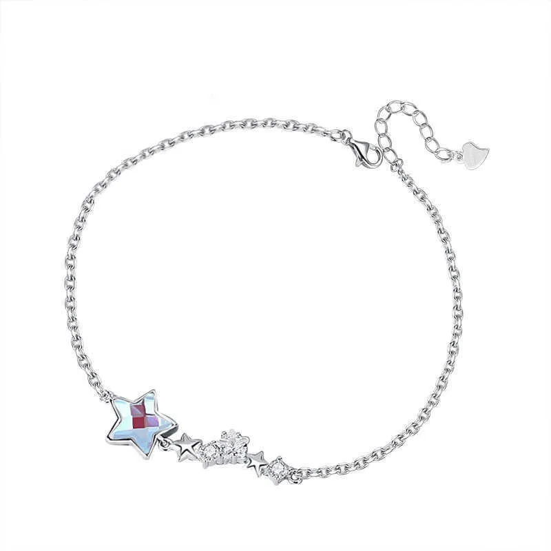 Summer New Star Bracelet S925 Sterling Silver japonês e fada coreana Fantasia