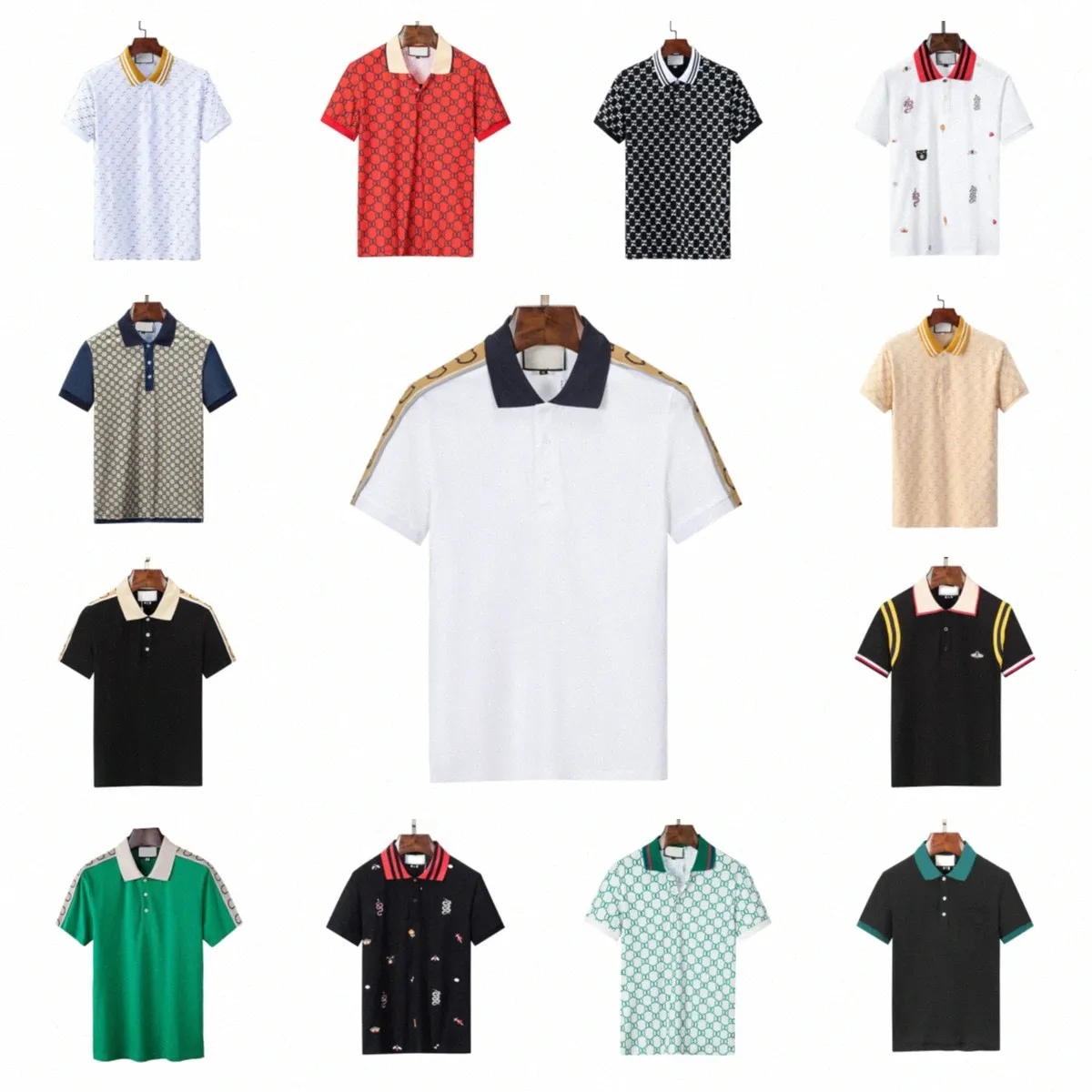 Designer män polo sommar t shirt designer polo skjorta lyx bokstav tryck mens polos kläder kvinnor män mode affärer avslappnad kort ärm tees toppar