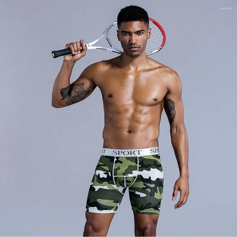 Unterhosen Lange Männer Bein Boxershorts Produkte Herrenhöschen Baumwolle Camouflage Herrenunterwäsche Große Größe Sport Mann 4XL-8XL