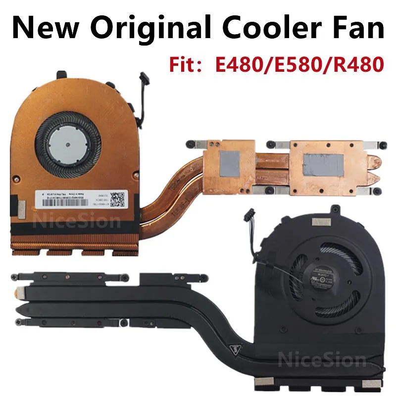 Pads New Original For Laptop Lenovo ThinkPad E480 E580 R480 CPU Cooling Fan Heatsink Radiator Cooler Discrete graphics