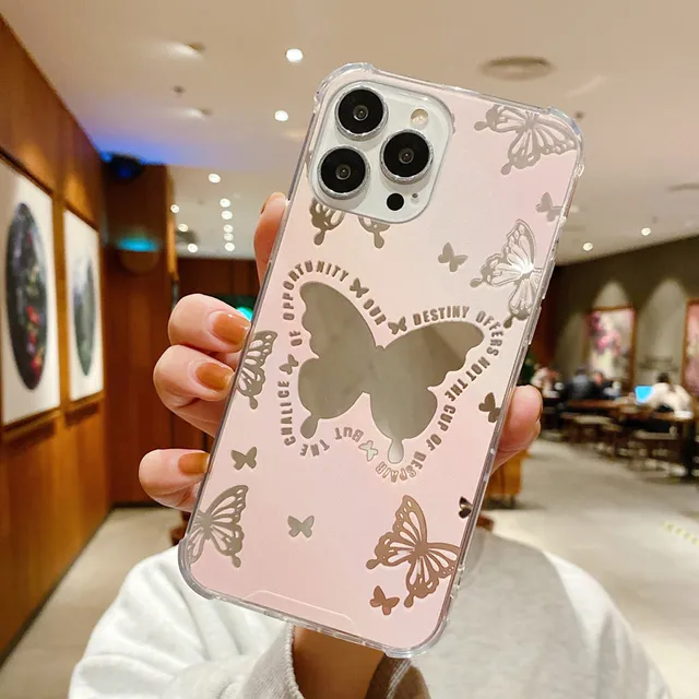 Luxury cases Mirror Butterfly Planet Pattern Phone Case For iPhone 14 11 13 12 Pro Max plus Shockproof Back