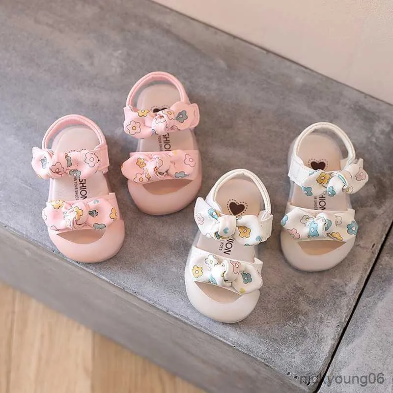 Adorabile Bambino Sandali Da Bambina Tacchi Piatti Con Stampa Estiva Ragazze Bambini Da 10 94 DHgate