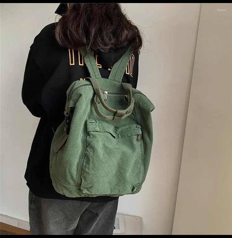 Zaino Donna Tinta unita Semplice Zainetto Ragazze adolescenti Borse a tracolla Borsa da viaggio Zaini moda scuola Mochilas Para Mujer