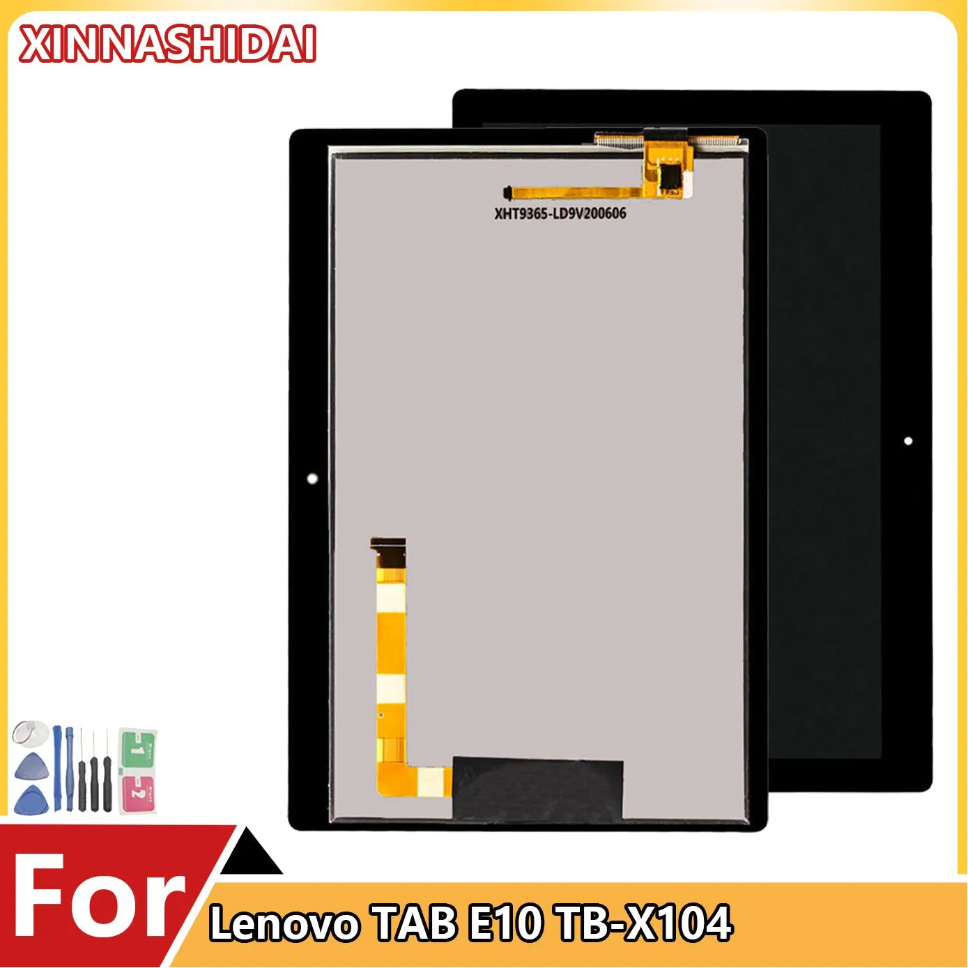 Paneler 10.1 '' För Lenovo Tab E10 TBX104 TBX104F TBX104L TB X104 LCD Display Pekskärm Glasmontering Digitizer Bytesdelar