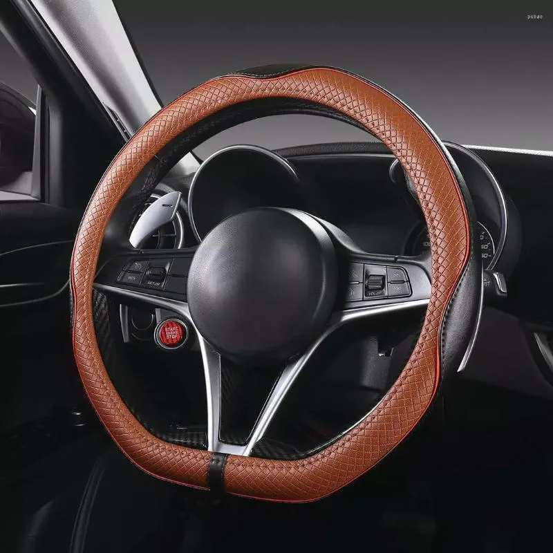 Steering Wheel Covers Bounds Cover Sweat-absorbent Breathable Whole Top Layer Cowhide Fine Hand Stitching