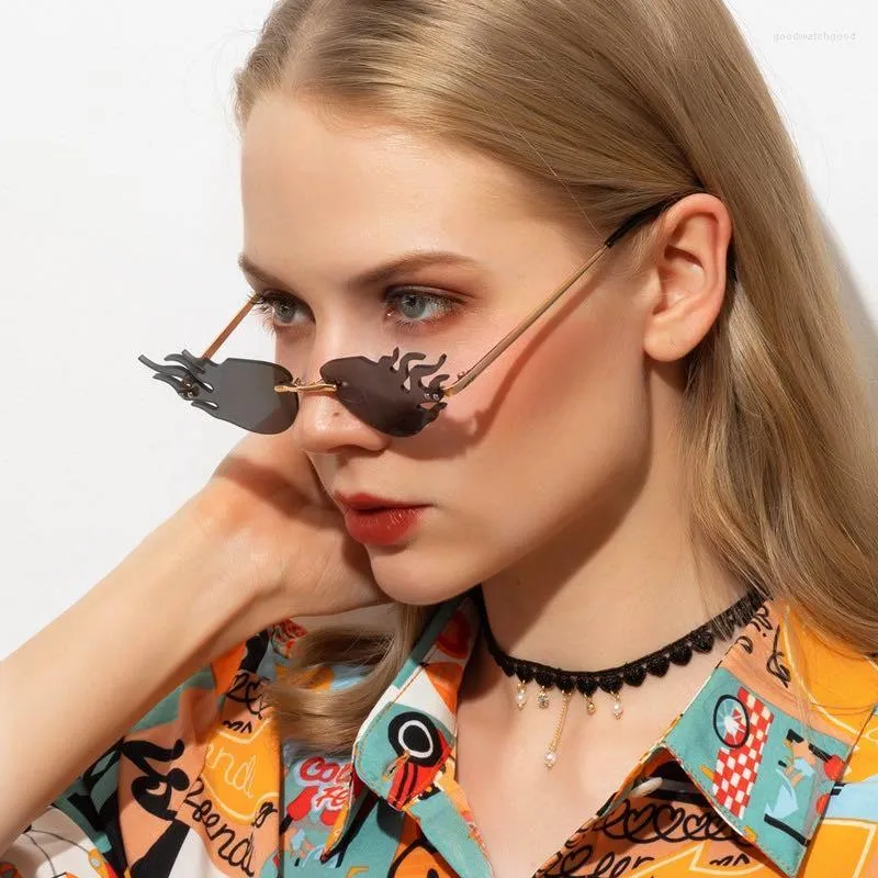 Heatwaves Sunglasses, UV400 Sunglasses: Rimless Fire... From  display picture 2