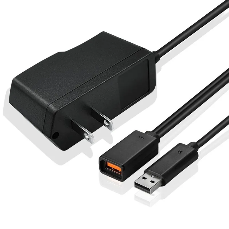 360 Kinect Sensör Şarj Cihazı için USB Şarj Kablosu ile ABD AB USB AC Adaptörü 90V-240V Güç Kaynağı