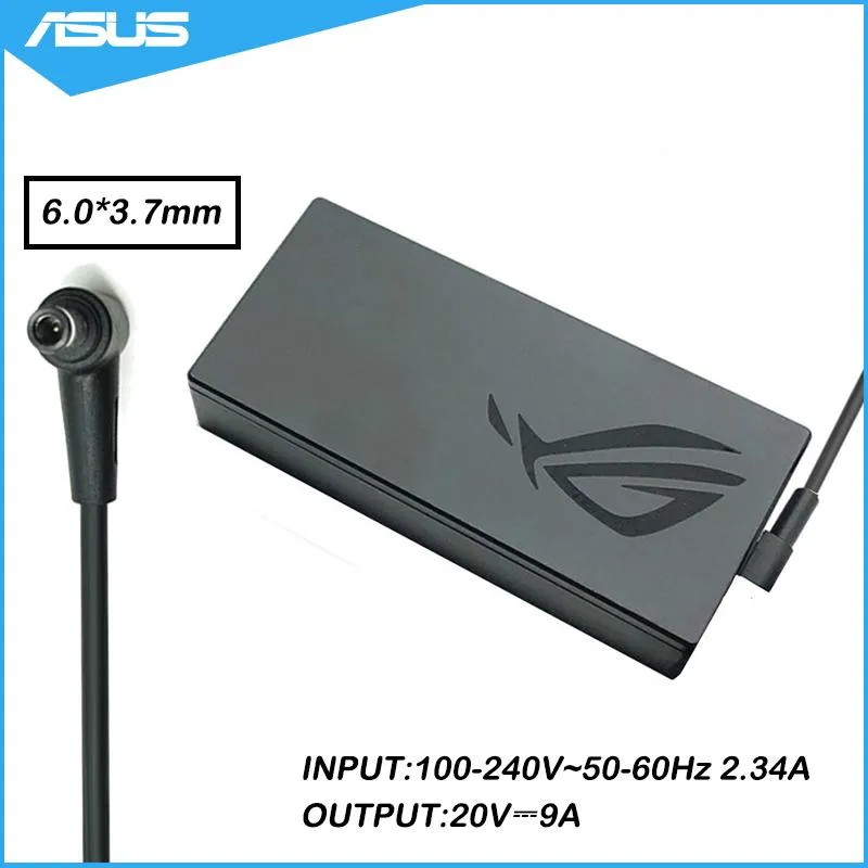 CPUS 20V 9.0A 180W 6.0x3.7mm ADP180TB H Laptop AC Adapter Power Charger för ASUS ROG Zephyrus G14 GA401IV GA502 GA502D GA502DU