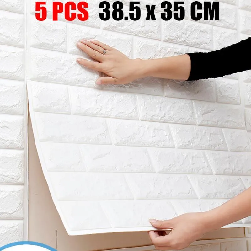 Wallpapers 3D Wallpaper 35x38.5cm Continuous Brick Pattern Wall Sticker Waterproof Home Decoration Self-Adhesive