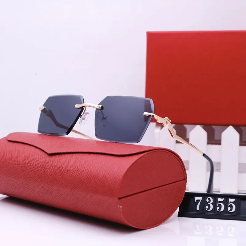 Solglasögon Fashion Vintage Women Brand Designer Womens Solglasögon Ladies Sun Glasses With Cases and Box