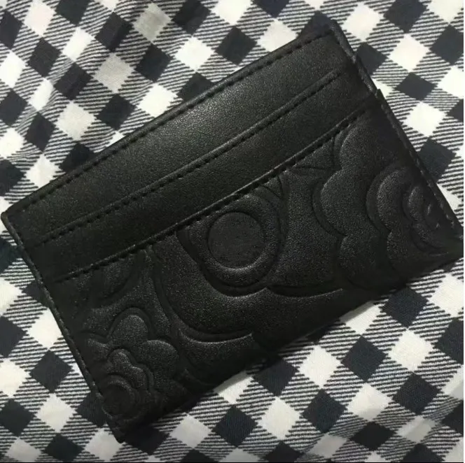 Bussiness Card Flugor 11x7,5 cm Fashion C Hardwear Pu Mini Wallet Camellia Card Holder Coin Bag V-Gift