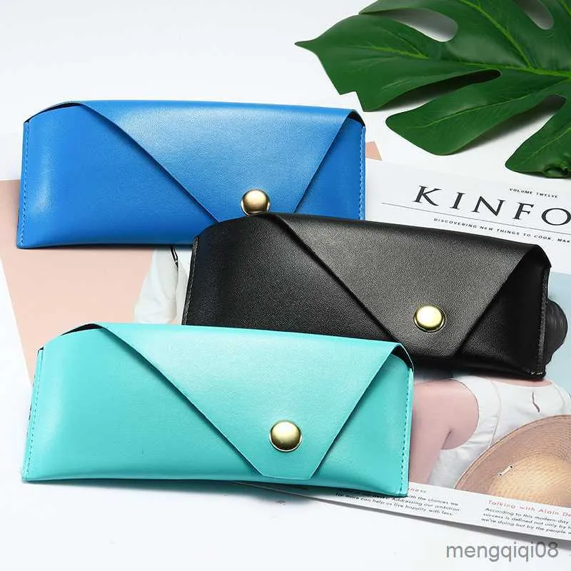 Sunglasses Cases Bags Solid Color Eyewear Cover for Women's Eyeglasses Case Men Reading Glasses Box with Metal Buckle