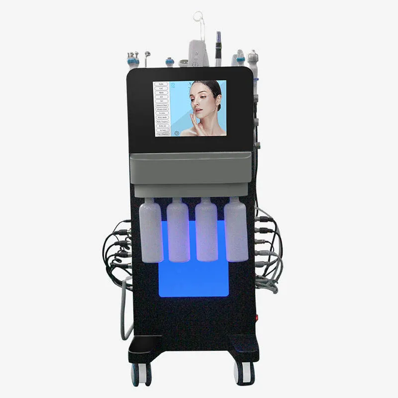 Microdermabrasion Appareil de levage de la peau Multifonction à haute fréquence Spa du visage Ultrason BIO Eau Dermabrasion Hydratant Machine