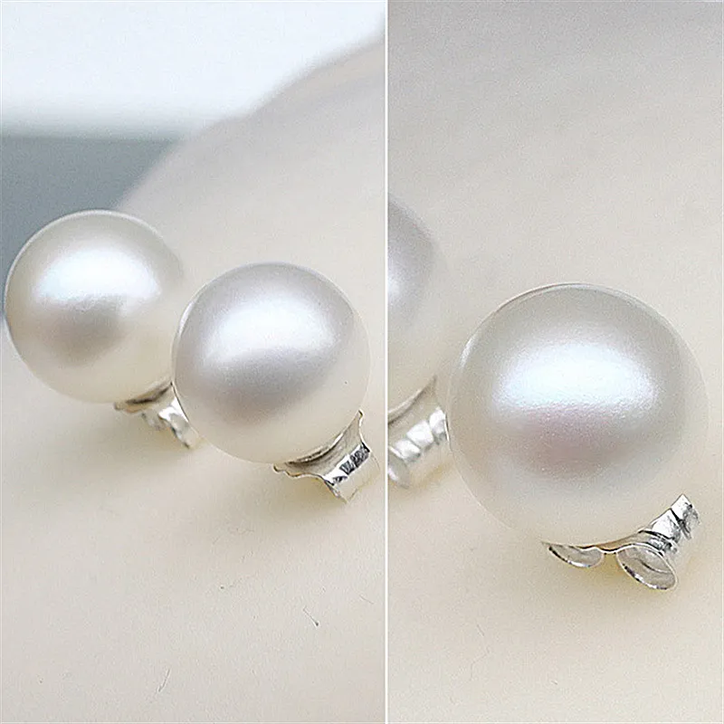 Klassische Perlen Ohrstecker Aus S925 Silber Für Hochzeiten_voghion.com