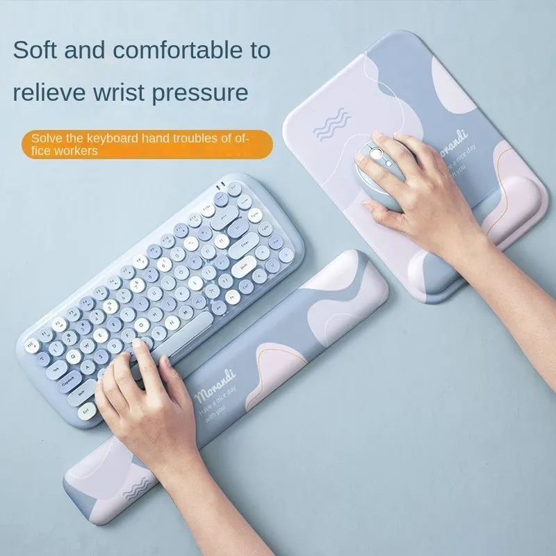 Rests Cute Gaming Mouse Pad Lycra Memory Foam Hand Rest Wrist Strap Wrist Protection Silicone Mouse Pad Suitable for Various Scenarios