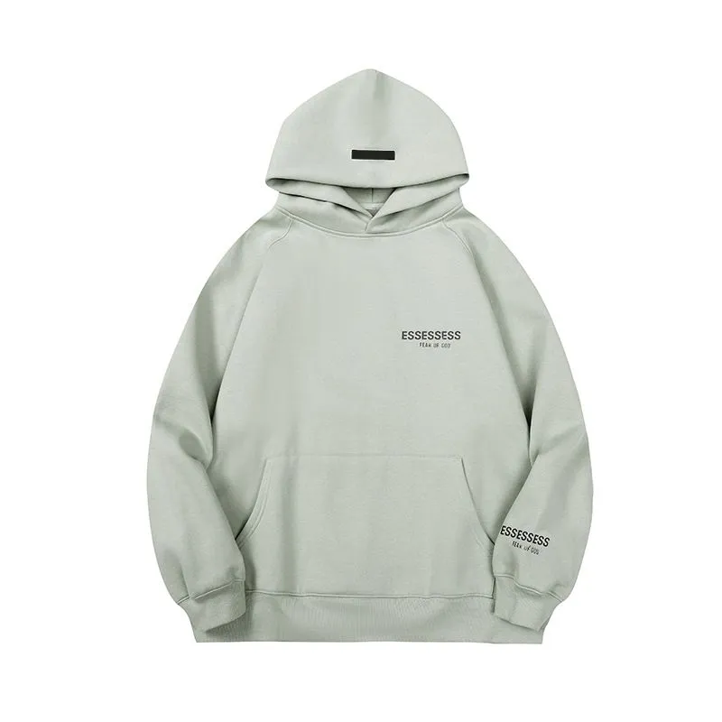Essenialsweashirs Hoodie with Detachable Hat Organic Cotton Loose
