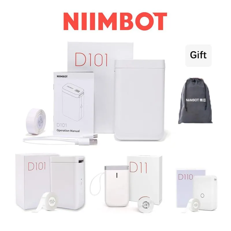 Primantes Niimbot D101 D11 D110 Niimbot Mini Thermal Label Sticker Imprimante Inklessless Pocket Pocket Label Maker pour la machine à téléphone mobile