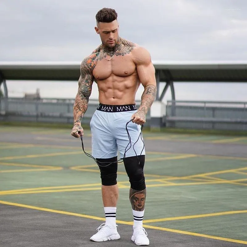 Summer mesh gym shorts men fitness bodybuilding breathable quick drying short pants men casual workout joggers shorts hot sale