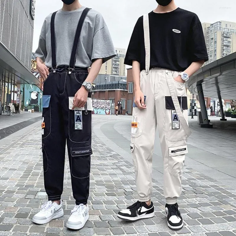 Men's Pants Korean Fashion Overalls Spring And Autumn Street Wear Men High Casual Graphic Sweatpants 2023