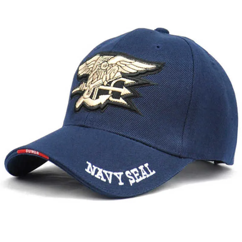 Snapbacks 2022 Nieuw US Team Tactical Baseball Cap Navy Seal Brand Gorras Cotton Army Button Black Bone Men's Hat G230529