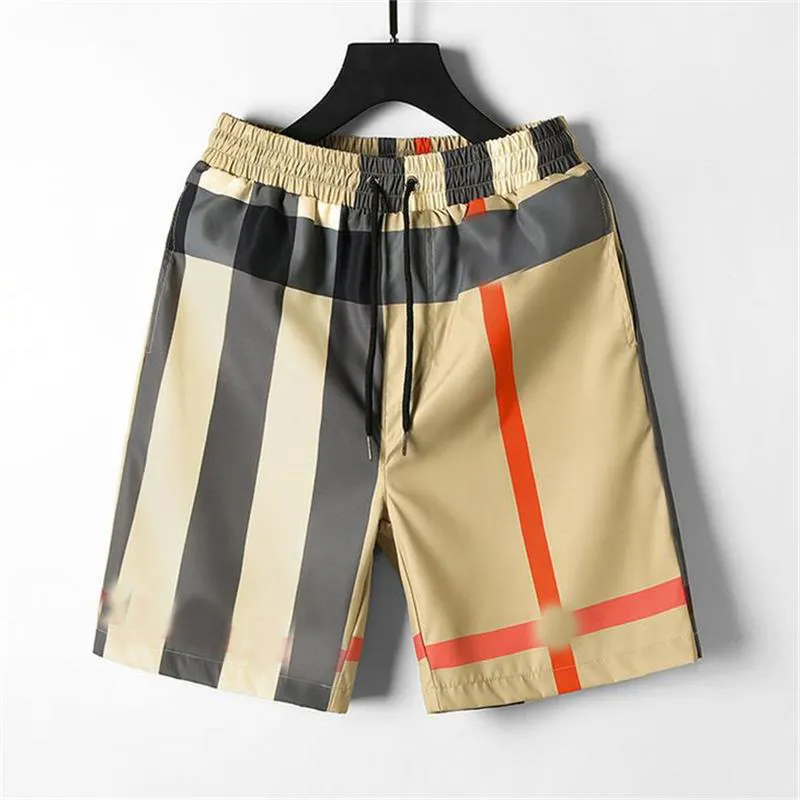 Mens Designer Swim Shorts Luxury Quick Dry Beach Shorts for Men Casual Contrast Color Tooling Plaid Cotton Exercise Shorts