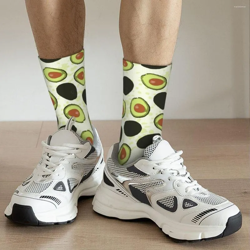Homme Chaussettes Simple Avocat Fruit Motif Basketball Polyester