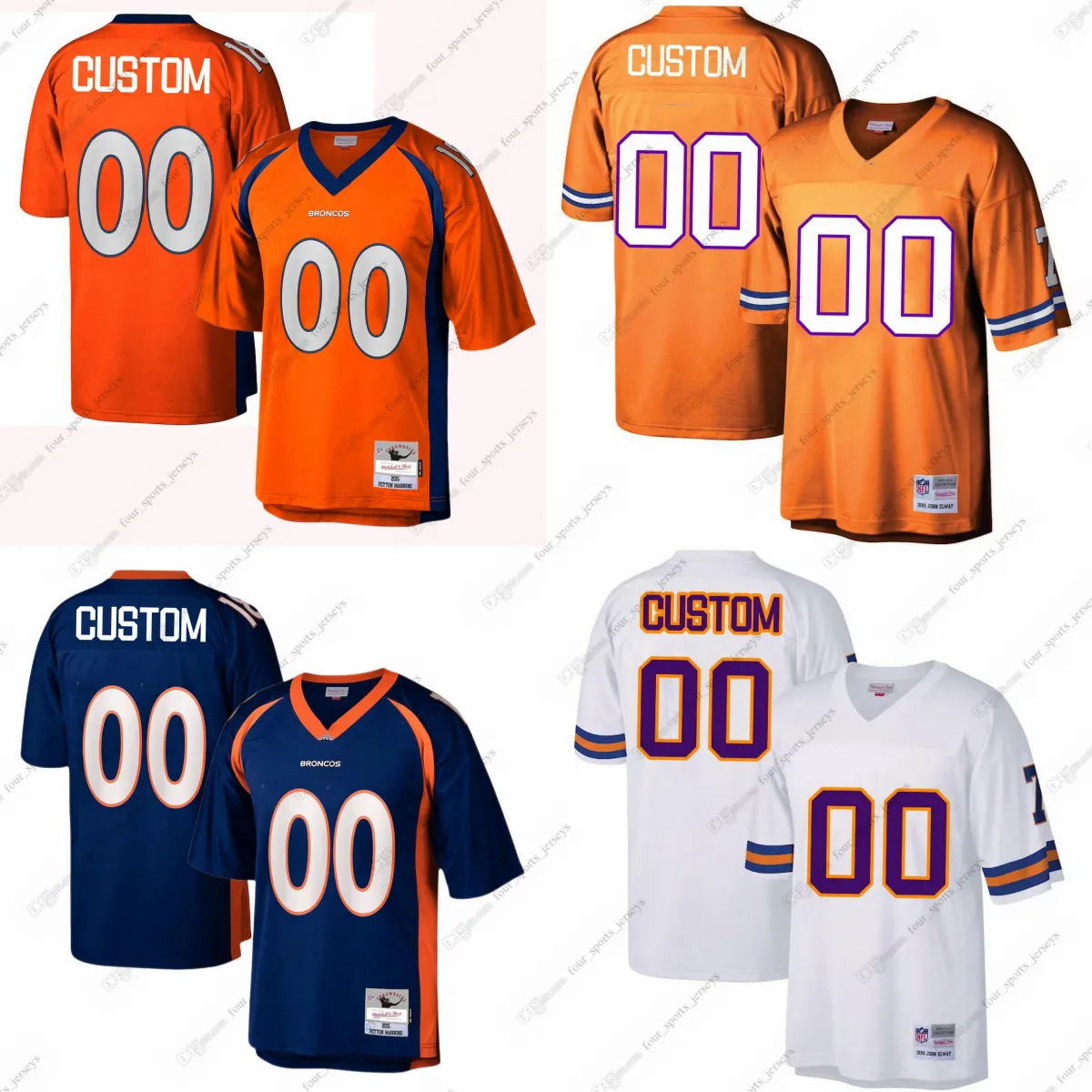 NCAA 75th Vintage Football Jerseys Retro John Elway Steve Atwater Terrell Davis Shannon Sharpe D.Smith T.Jackson Gary Zimmerman Champ Bailey Randy Gradishar