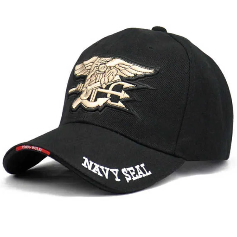 Snapbacks 2022 nouvelle équipe américaine casquette de baseball tactique Navy Seal marque Gorras coton armée bouton noir os hommes chapeau G230529