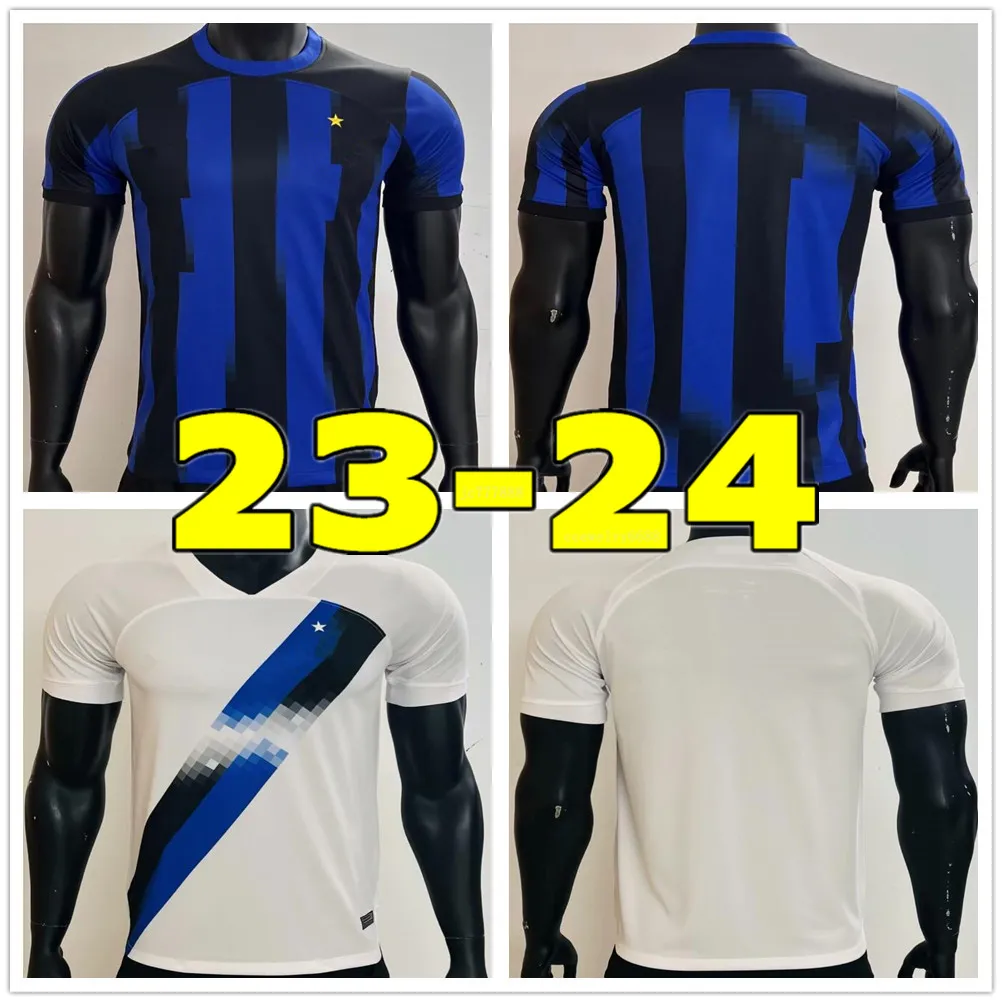 23 24 24 Koszulki piłkarskie Lukaku Barella Correa Inters Dzeko Giroud Ibrahimovic Lautaro S Theo Brahim Football Shirt 2023 2024 Minforms Zestawy dla dzieci