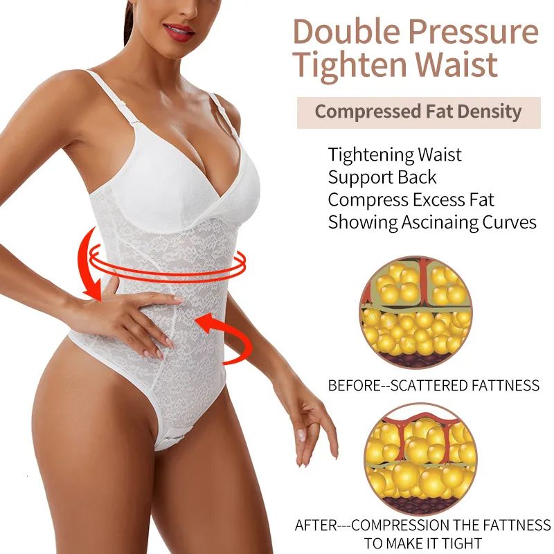 Seamless Shapewear For Women Waist Tummy Control Full Body Support Slim Fit 3 In 1 Lace Thongs Bodysuit 230526 From Pong04 8.81 DHgate.Com
