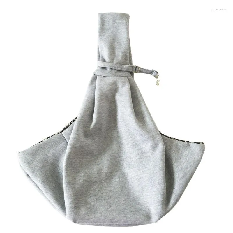 Chien housses de siège de voiture coton gris animal de compagnie chiot transporteur voyage en plein air sac à bandoulière simple confort fronde sac à main fourre-tout pochette