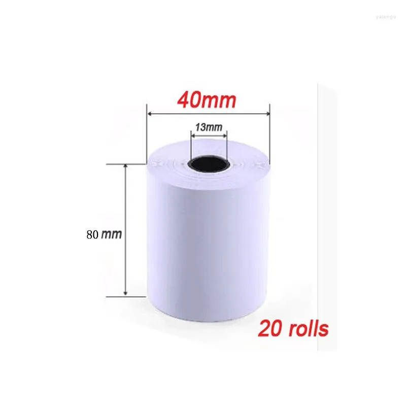 Rolls/Lot 80mm 40mm Thermal Receipt Printer Paper Mobile POS