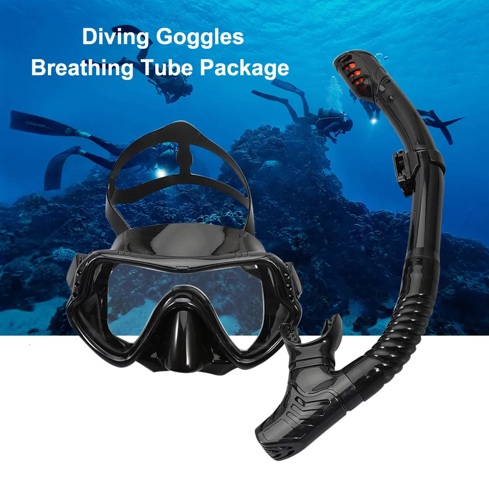 Masque De Plongée Sous-Marine Adulte Anti-Buée – Lunettes De Snorkeling En Verre Trempé Avec Cache-Nez Souple – Champ De Vision 180° Pour Plongée Tuba (Professionnel)
