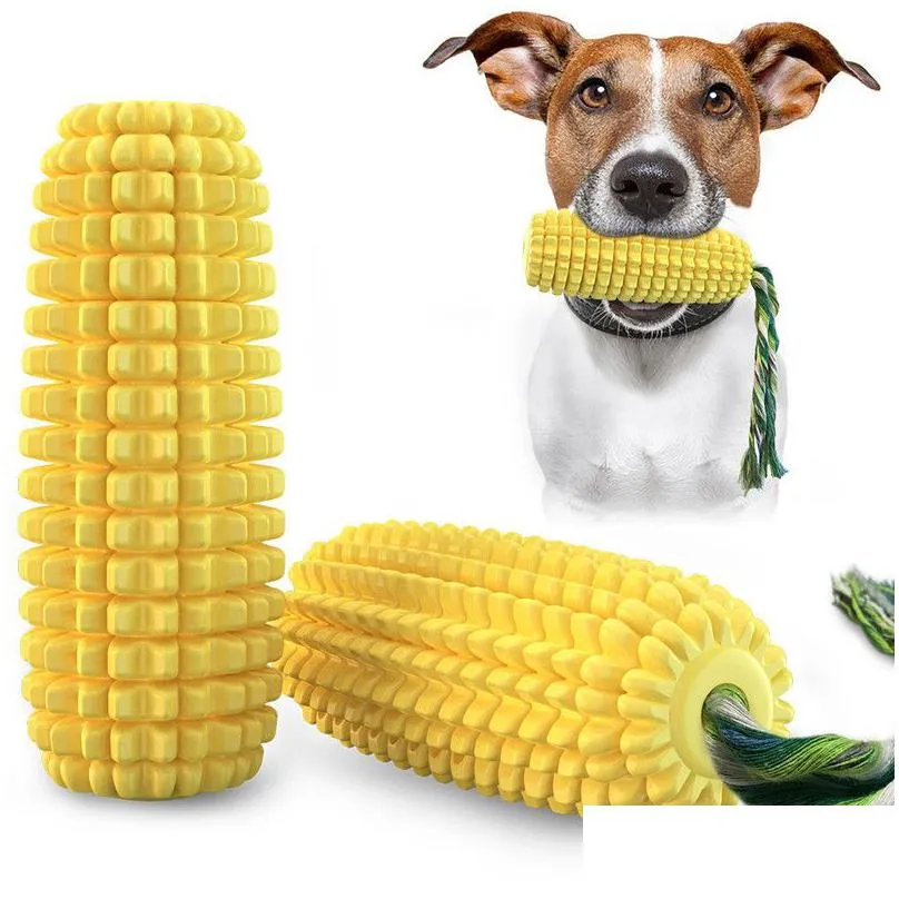 Dog Toys Chews Corn Molar Stick Pet Training Bite Toothbrush With Cotton Rope Puppy Chew Drop Delivery Home Garden Supplies Dh7Jp