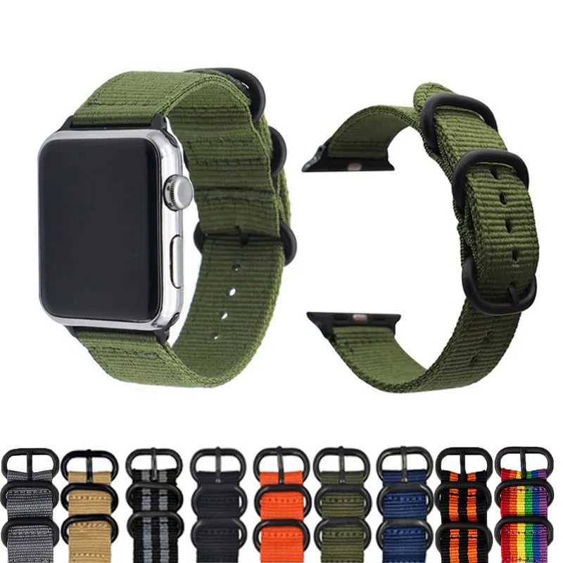 Fashion Nylon Band for Apple Watch Series Ultra Outdoor Buckle Watch Band for iWatch 8 7 6 5 4 3 38 40 41 42 44 45 49mm Strap accessories