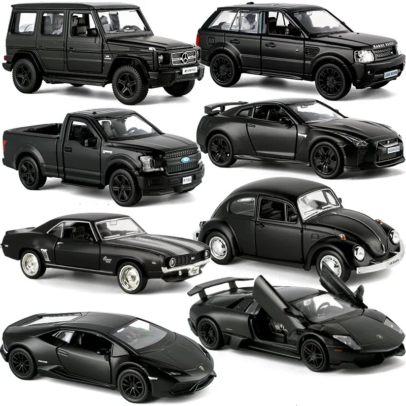 Diecast Model Car 1 36 Diecast Car Models Dark Black Series رائعة صنعت لعبة Mini Play Mini Car 12.5 سم لعبة الجيب للأولاد 230526